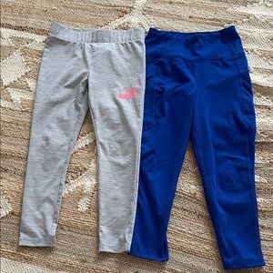 Puma Kids Gray and Blue Leggings Set